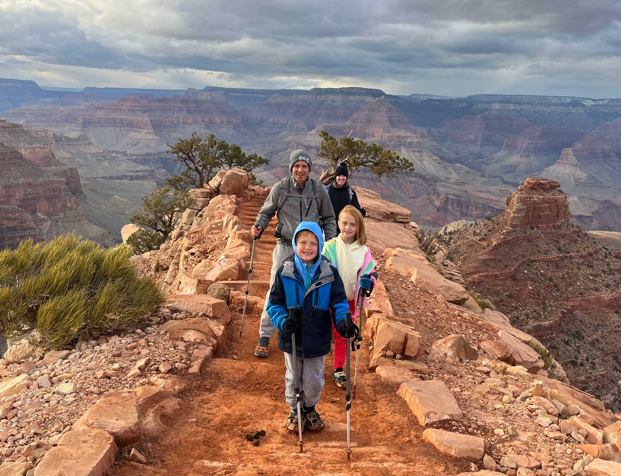 family-hiking