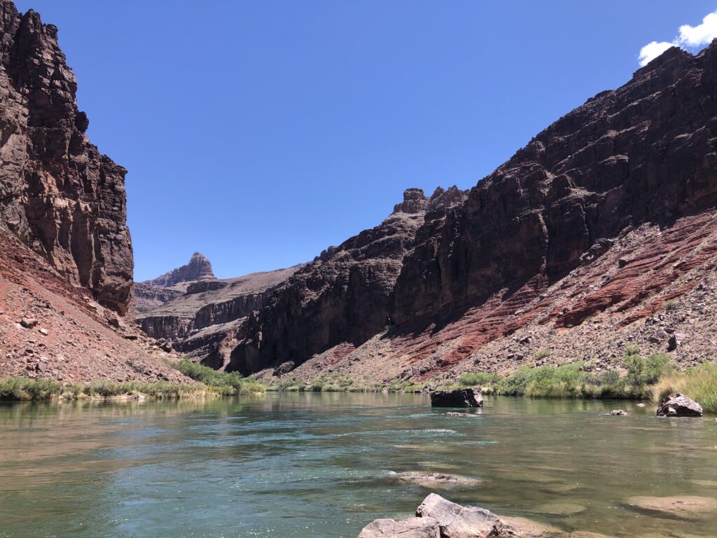 Grand Canyon New Hance Ancient Trail Red Canyon Colorado River