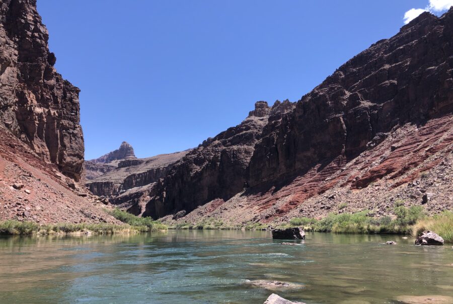 Grand Canyon New Hance Ancient Trail Red Canyon Colorado River